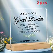 Meilleur cadeau de leadership - Cadeau de remerciement pour le patron/mentor - Plaque de décoration de bureau en acrylique