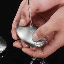 1个不锈钢皂，除臭家居用品，大号椭圆形金属除臭洗手皂