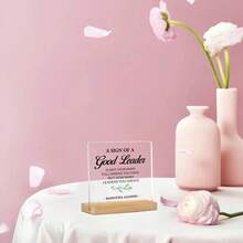 Meilleur cadeau de leadership - Cadeau de remerciement pour le patron/mentor - Plaque de décoration de bureau en acrylique