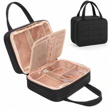 ZxsaTravel Makeup Bag Large Capacity Etic Bag Portable Make Up Bag Organizer  Women Of Etic Travel Bag Wit Diders And  Compartment   TetriesMakeup Bags - 01đen - Xem 8