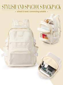 Ba lô laptop mới, phù hợp với máy tính xách tay 14-15.6 inch, unisex, nhẹ và bền, nhiều ngăn, dung tích lớn, lý tưởng cho sinh viên đại học, hoạt động ngoài trời, du lịch, leo núi, sử dụng hàng ngày, có ngăn đựng laptop, phù hợp cho công việc, kinh doanh và sinh viên, có 3 màu để lựa chọn. - Nhiều màu - Xem 12