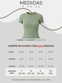 Women's Short-Sleeve Baby Tee T-Shirt, Fitted, Ribbed, Basic, For Everyday Wear, Work, Travel - 薄荷綠 - 查看 5