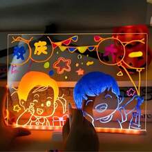 pizarra magica con luz led tableto de notas con luz led pizarron magico con luz led ideal para niños pizarron jumbo con luz led - Blanco - Ver 1