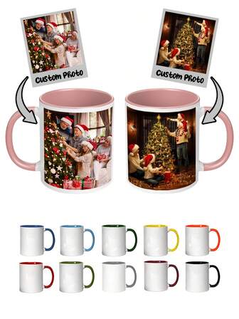 En personlig dubbelsidig fotomugg i rosa, perfekt för speciella tillfällen. Inkluderar minnesgåvor, Halloween- och julklappar. Även lämplig för mors dag, fars dag, födelsedagar, speciella tillfällen, camping, jul och årsdagar. Perfekt för familj, vänner och bebisar.