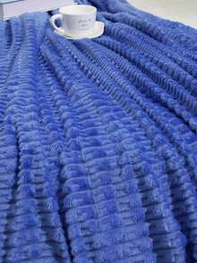 200*220cm Frazada De Franela a Cuadros De Estilo Tradicional Acogedor, Suave Terciopelo De Panda (Fibra De Poliéster), Cálida, Suave y Acogedora Para Siestas, Oficina, Camping Al Aire  Uso En El Sofá - Beis - Ver 11