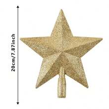 4pcs Cute Christmas Tree Topper Star Ornaments, Colors: Pink, Gold, Silver, Red - Pink Christmas Tree Top Five-pointed Star - View 18