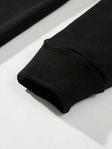 Lustiger Herren-Hoodie mit der Aufschrift "Ich bin der lauteste Truthahn" für Thanksgiving - Mit Truthahn & Schriftzug, dehnbares Polyester-Gewebe, Tasche & Kapuze mit Kordelzug, lässiges Herbst- & Halloween-Geschenk für Truthahn-Tag-Partys - Schwarz - Übersicht 2