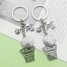 Basketball Hoop Keychain Sports Ball Pendant Key Ring Bag Mini Cute Gifts For Men Boys Girls Son Daughter Teams - Multicolor - View 4