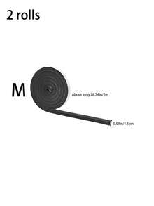 1roll Self-Adhesive Foam Insulation Tape - Weatherproof Seal Strip For Doors & Windows, Soundproofing, Air Conditioner Leak Prevention, 25mm Wide X 20mm Thick X 196.85inch Long, Black - Multicolor - View 16