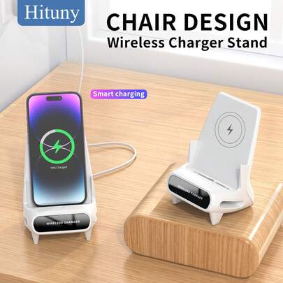 Wireless Charging Stand Kit Compatible With Apple Phones, Portable Wireless Charging Stand For Office, Desktop Fast Wireless Charging Stand For Home, Portable Auto Charging Dock, Wireless Charging Accessories, Wireless Chair Charger, Multi-Function Phone Stand