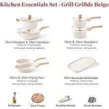 Cooking Sets - Cookware Set Griddle Beige - View 2