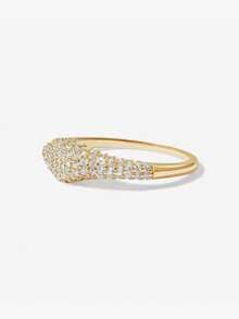 Light Luxury Fashion Party Gifts 925 Sterling Silver Pave Zirconia Ring Women Fine Jewelry Rings For Girls - Nhẫn Zircon Pave - Xem 2