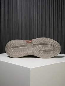 2025 New Style Men's Casual Sports Shoes, Low-Top Front Lace-Up Mesh Thick-Soled Running Shoes, Color-Blocking Shock-Absorbing Comfortable Outdoor Walking Shoes, Fashionable Sports Shoes For Daily Commuting - Nâu nhạt - Xem 9