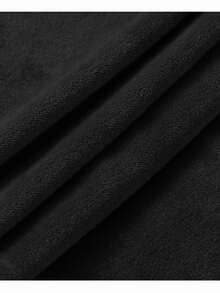 1pc Velvet Jacquard Chair Cover For Living Room & Dining Room - Black Silver Fox Fur - View 4