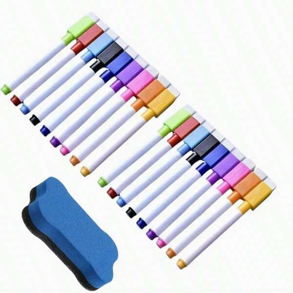 8 قطع أقلام ماركر جافة ممغنطة، أقلام لوحة بيضاء خالية من الغبار وسريعة الجفاف، مناسبة لأسطح متنوعة: لوحات بيضاء، تقويمات، ثلاجات، لوازم الفصول الدراسية، تقويمات الثلاجات، رأس رفيع، تصميم مبسط، حبر، كتابة سلسة، ممحاة السبورة، لموظفي المكتب