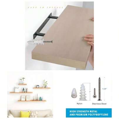 Self Drilling Plastic Drywall Anchors With Screws Assortment Kit 100PCS, 50 Plastic Anchors And 50 Flat Screws, Dry Wall Anchors #6