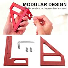 45°角尺，多功能角度测量三角尺，适用于木工和DIY项目，家居装修工具及设备，木工工具，测量三角尺，木雕工具，多功能工具箱