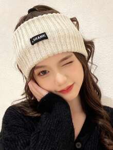 Christmas Reindeer Knit Scarf For Girls, Autumn/Winter, Korean Style, Versatile, Thick, Warm, Neck Protector, Wool Scarf