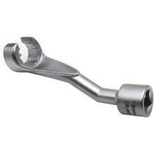 EstiloLlave de tuerca de inyección de combustible de 19 mm con cuadradillo de ½", línea de inyección de 12 puntos, llave de tuerca acampanada tipo abierto para motor diesel Mercedes-BenzVersión mejorada