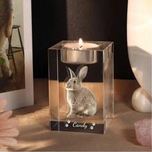 1 Chân nến pha lê 3D tùy chỉnh, có thể khắc ảnh và tên, kèm giá đỡ nến nhỏ, vừa là vật kỷ niệm vừa là vật trang trí. Thích hợp làm quà tặng Ngày của Cha, Giáng sinh, kỷ niệm hoặc vật lưu niệm, cũng có thể dùng làm vật trang trí nhà cửa để trân trọng những kỷ niệm quý giá. - màu đen - Xem 6