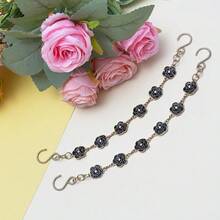 18Pcs Flower Shoe Chain Charms For Women, Bling Shoe Charms For Girls Clog Sandals, Girly Shoe Chains, DIY Shoe Decoration Accessories For Party Favor - màu đen - Xem 6