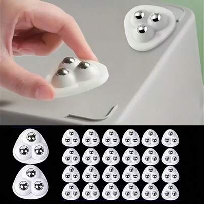 20 piezas Ruedas autoadhesivas con rodamientos de bolas de acero inoxidable - Ruedecillas giratorias de 360 grados para utensilios de cocina, mejoras para el hogar, proyectos DIY, fácil instalación, diseño compacto, construcción resistente, ruedas giratorias, fabricantes de muebles, cocineros del hogar