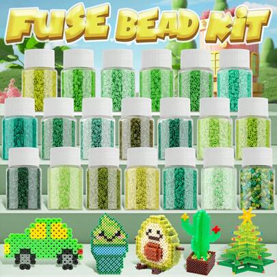 1100pcs - 2.6mm Fuse Beads Set, Ideal For Art And Craft Beginners And Enthusiasts, Creative Beaded Jewelry, Durable Material, Beading Supplies, Creative Designers, Perfect Gift For Halloween, Christmas, Holidays