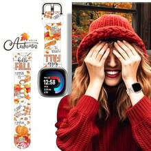 Compatible With Watch Band Fitbit Versa 3, Versa 4, Sense, Sense 2, Holiday Pattern Silicone Replacement Strap{Inchcolor_nameinch:InchHelloFallinch,Inchsize_nameinch:InchForVersa4/Versa3/Sense2/Senseinch} - HelloFall - View 7