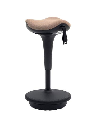 HOMCOM Office Stool Swivel Function, Ergonomic Work Stool, Height Adjustable 68.5 83.5, Seat 360° Rotating St ing Study Room, Brown.