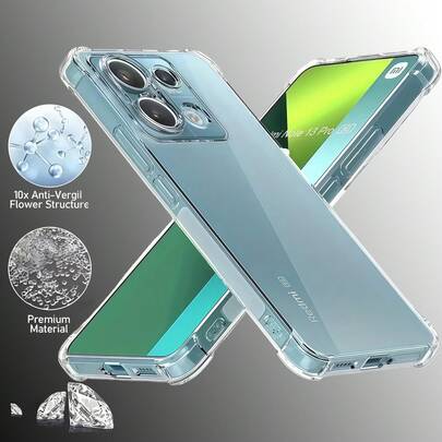 Transparent Phone Case With 360° Full-Body Protection, Shock-Proof, Anti-Scratch, Anti-Yellowing, Suitable For Various Poco Series Models Such As Note 14 Pro+ 5G, 14 Pro 5G, Note 13 Pro+, Poco F7, A5, 15c 171 (Europe Version), Poco C85, 15c 4G 173 (Europe Version) Etc.