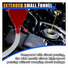 Embudo de combustible de plástico con manguera larga, embudo de aceite de plástico de boca ancha, embudo flexible universal para automoción, gasolina, motor de agua diesel, aceite, gas, combustible,(2PCS) - Multicolor - Ver 7