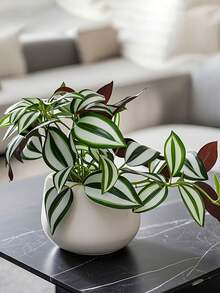 1pc Artificial Green Plant With Pot Fake Mini Plant Lifelike Indoor/Outdoor Decor For Home Garden Porch Farmhouse For Hanging Plants Window Boxes Wedding Table Office Birthday Party Gift Graduation Decor