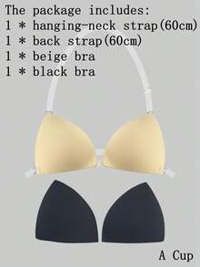 ideaCCSZ 粉色三角杯隐形文胸，法式提拉文胸，适合搭配无肩带晚礼服，C D E F 大杯深V设计提拉胸部自粘式，前扣隐形硅胶乳贴，可重复使用的女士内衣及内衣配件 - 彩色 - 查看 62