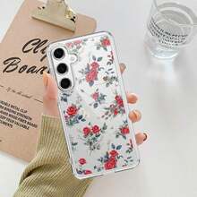 Transparente Fundas Para Iphone Compatible Con IPhone 16/15/14/13/12/11, Galaxy S25/S24/S23/A56/A55/A54/A Series, OPPO RENO12PRO/RENO11/5/7/A5PRO/A Series, Honor Play Series, /Redmi, Diseño Con Rosas Rojas Románticas, Funda Suave Creativa Y Premium, Resistente Al Agua, A Los Golpes Y A Los Arañazos - transparente - Ver 6