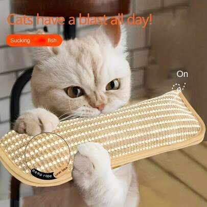 1pc Sisal Cat Scratching Pad - Resistant To Chewing And Does Not Shed - Built-In Cat Mint - Cat Toy Scratching Post, A Substitute For A Teasing Stick, A Way To Relieve Boredom And Enjoy Oneself In A Cat Bed Pad
