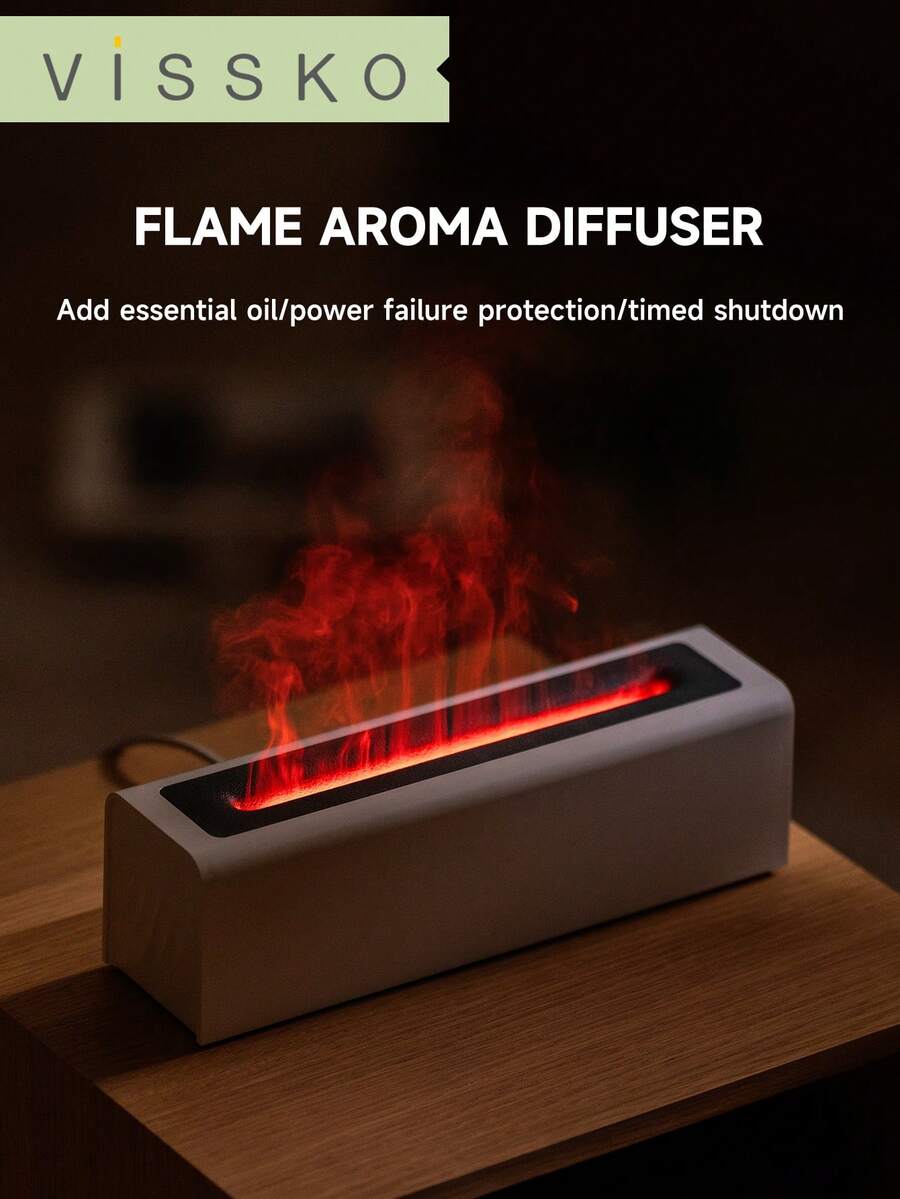 七彩火焰加湿器：150毫升容量，自动断电 - 为卧室、瑜伽、冥想营造完美氛围