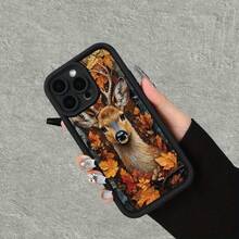 [Teléfono] Funda con diseño de hoja de arce y alce, estilo "Eye Staircase", divertida, sencilla y elegante para hombres y mujeres. Compatible con fundas. - Colores mixtos 1 - Ver 6