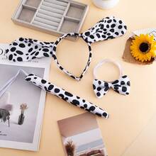 Dalmatian Dog Ear Headband, Suitable For Halloween, Christmas, Thanksgiving Party Decorations, Holiday Dog Costumes, Seasonal Pet Accessories, Fashionable Pet Supplies, Fun Pet Outfits, Soft Fabric Accessories, Well-Made Bow Ties, Dog Tail Accessories, Dog Lovers, Party Planners - Multicolor - View 7