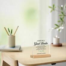 Meilleur cadeau de leadership - Cadeau de remerciement pour le patron/mentor - Plaque de décoration de bureau en acrylique