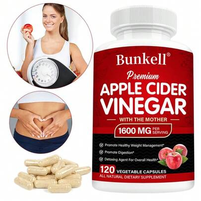 Vinagre de sidra de manzana (1600 mg por ración) -  refuerzo inmunitario - 120 cápsulas