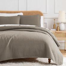 Full/Queen Quilt Bedding Set, Microfiber Quilts Queen Size, Coverlet, Stain & Pet Hair Resistant Bedding, Full Size Bedspread With 2 Pillow Shams, Bone, 2025 - 10 - 深灰褐色 - 查看 10