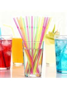 100/200/300 Flexible Straws, Multi-Purpose Durable Straw Set (Suitable For Outdoor Food Activities)