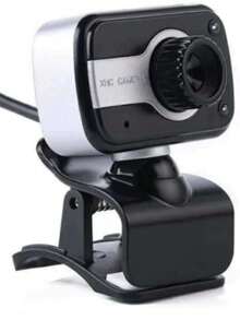 Cámara web para PC 360 grados con micrófono externo para oficina en casa CM008 - Blanco y Negro - Ver 1