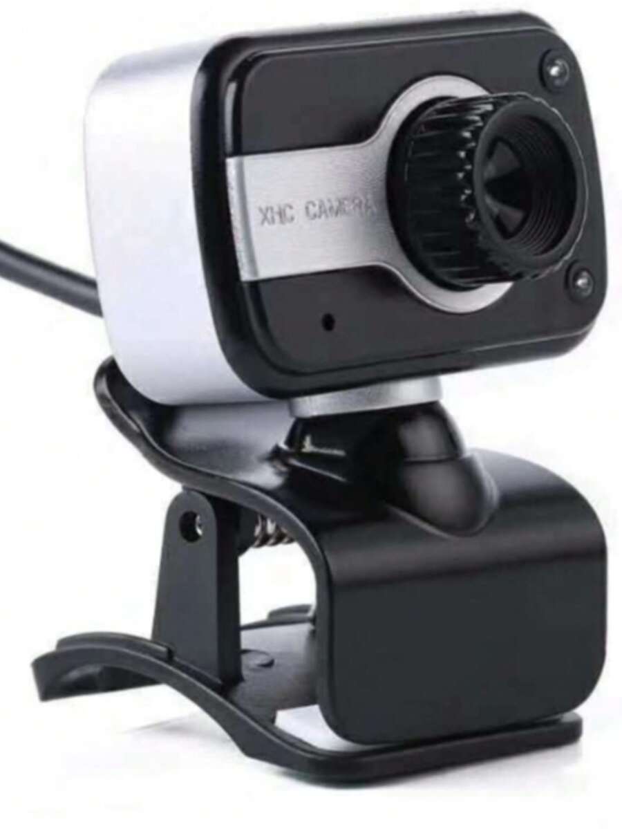 Cámara web para PC 360 grados con micrófono externo para oficina en casa CM008 - Blanco y Negro - Ver 1