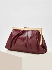 Pleated Cloud Clutch Bag For Woman, Niche Design Versatile Dinner Bag, Chain Shoulder Messenger Bag, Simple Solid Color Wallet, Suitable For Parties, Dinners, Weddings, Dating, Shopping