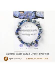 1 pièce Bracelet de pierres naturelles de 5-8 mm (taille jeunesse), améliore la spiritualité et la sagesse, bijoux de pierres de guérison (hématite, améthyste, quartz rose et plus), bijoux mode faits main (convient aux filles et aux garçons)