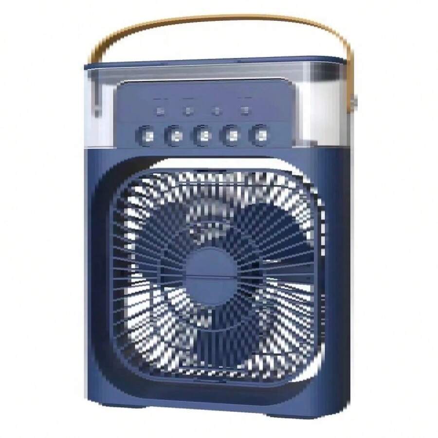 Ventilador de escritorio 3 en 1, enfriador y humidificador con luz LED USB 3 en 1 - Azul - Ver 1