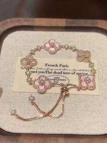 1pc Elegant & Delicate Floral Bracelet, Luxury & Chic