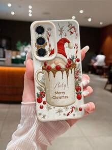 1pc Customized Text & Funny Christmas Themed Design Phone Case, Compatible With IPhone 17 Pro Max/17 Air/15 Pro Max/16 E/14 Plus/13/12/11, S24/20 Ultra/A52S/A53/A05S, Note 13 Pro Plus/Note 12 Pro Plus/Note 9, Made Of TPU Material, Personalized, Best Gift For Friends, Girlfriends, Family For Christmas,International Version, Not The Domestic Version - White - View 7
