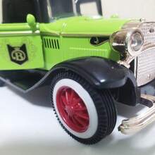 Miniatura Carrinho De Ferro Retro Calhambeque Vintage Tamanho 1:32 Coleção - Verde - Visão 8